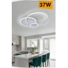 LAMPADARIO MODERNO LED PER CAMERA DA LETTO SOGGIORNO PLAFONIERA DA SOFFITTO 37W LUCE FREDDA