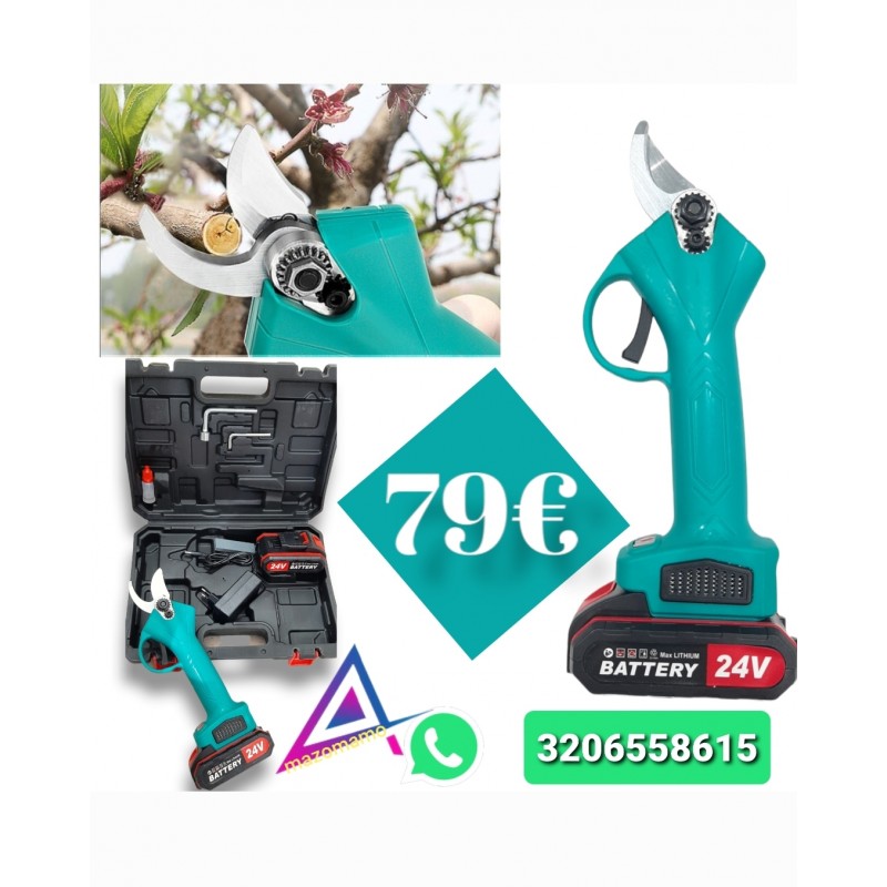 cesoia forbice 24V con 2 🔋🔋 batterie valigia omaggio