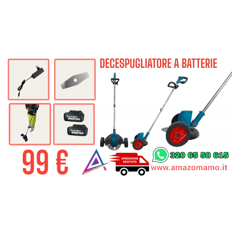 DECESPUGLIATORE ELETTRICO CON 2 BATTERIE DA 72V PAGAMENTO ALLA CONSEGNA