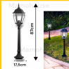 Es39 Lampione da terra per giardino esterno lampioncino lanterna in vetro es39