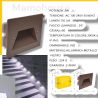 Faretto segnapassi IP65 LED 3W incasso scatola 503 scale giardino viale gradini