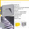 Faretto segnapassi IP65 LED 3W incasso scatola 503 scale giardino viale gradini