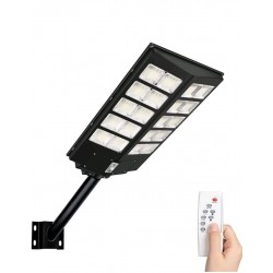 LAMPIONE STRADALE 1000W CON PANNELLO SOLARE TELECOMANDO CREPUSCOLARE + STAFFA