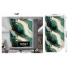 Pannello decorativo  Adesivo in PVC Effetto Marmo Verde Bianco e Oro 1,20 x 3 mt