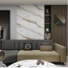 Pannello decorativo  Adesivo in PVC Effetto Marmo Bianco Grigio e Oro 1,20 x 3 mt
