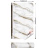 Pannello decorativo  Adesivo in PVC Effetto Marmo Bianco Grigio e Oro 1,20 x 3 mt