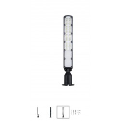 Faro lampione stradale ultra slim a led 100 watt inclinabile 90° luce 6500k IP65