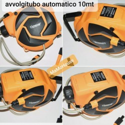 AVVOLGITUBO AUTOMATICO TUBO ACQUA 10 MT BOBINA GIREVOLE POMPA AUTOAVVOLGENTE