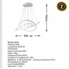 Lampadario sospensione 50w plafoniera pianeta lampada sospesa moderna 6500K