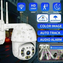 TELECAMERA IP CAM PTZ WIFI CAMERA DOME WIRELESS ESTERNO SPEED ZOOM MICRO SD 4MM