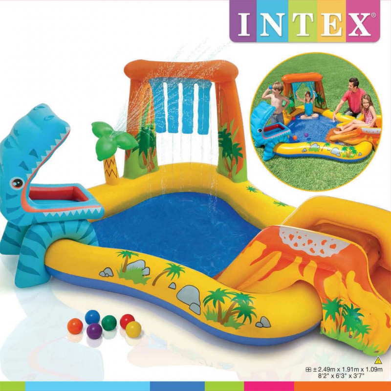 Intex gioco gonfiabile Playcenter Dinosauri Piscina Gonfiabile Bambini 