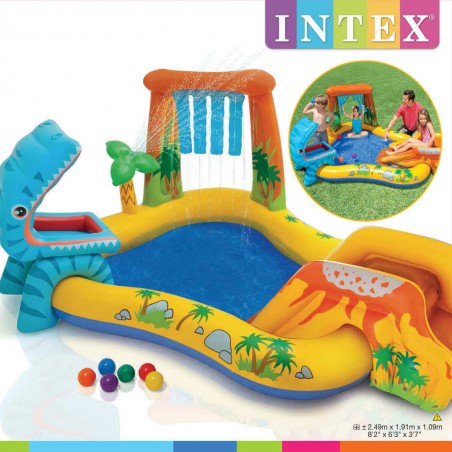 Questa piscina gonfiabile Dinosaur Play Center della Intex è un paradiso acquatico per bambini!