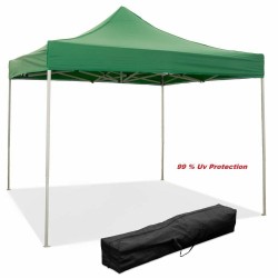 Gazebo professionale 3mt x 3mt Gazebo richiudibile 3x3 m pieghevole telo bianco in pvc 100% impermeabile