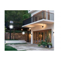 Faro led 200W con pannello solare luce fredda faretto led casa giardino esterno