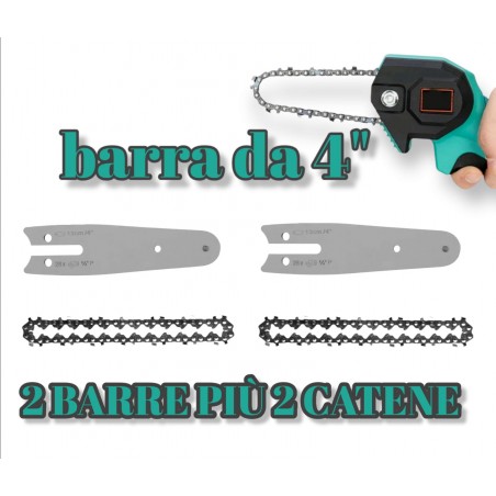 2 Barre e 2 catene da 4 pollici ricambio motosega mini portatile da 4"