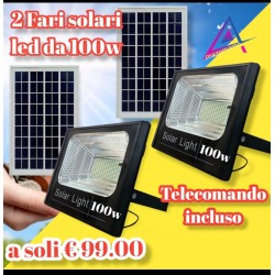 2 FARI LED SOLARI DA100W...